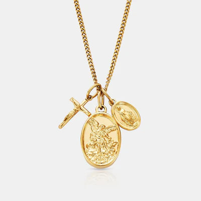 Jesus Mary Pendant (Gold)
